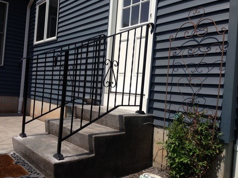 Precast Steps/Iron Railings 3