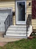 Precast Concrete Steps and Wrought Iron Railings